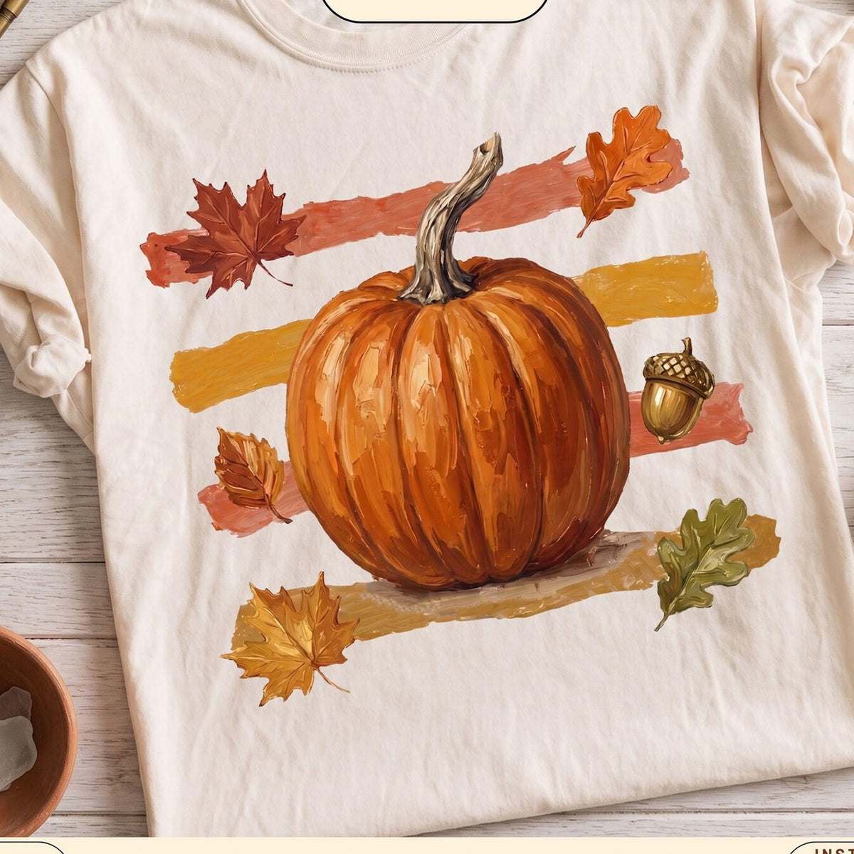 Pumpkin Stripes Graphic Tee product image 1