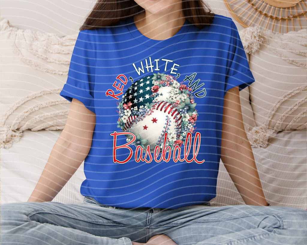 Red White and Baseball Graphic Tee product image 1