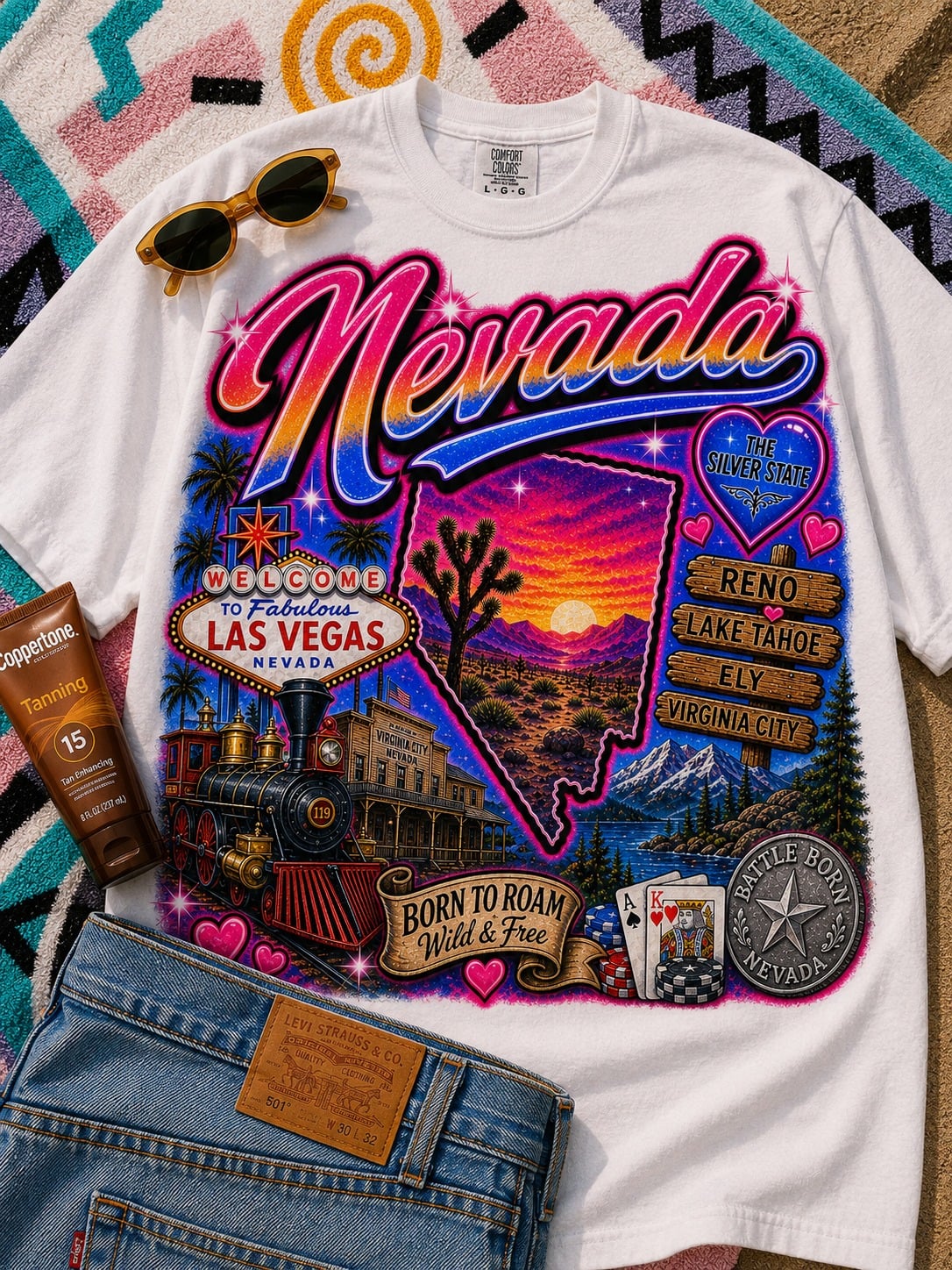 Nevada Airbrush Graphic Tee product image 1