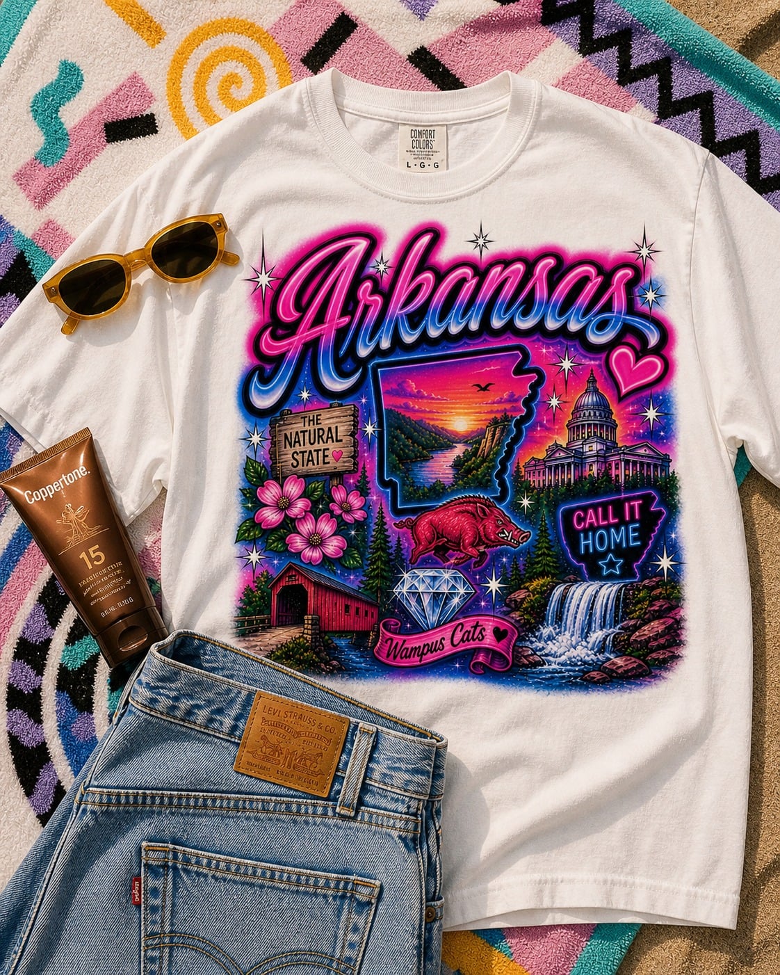 Arkansas Airbrush Graphic Tee product image 1