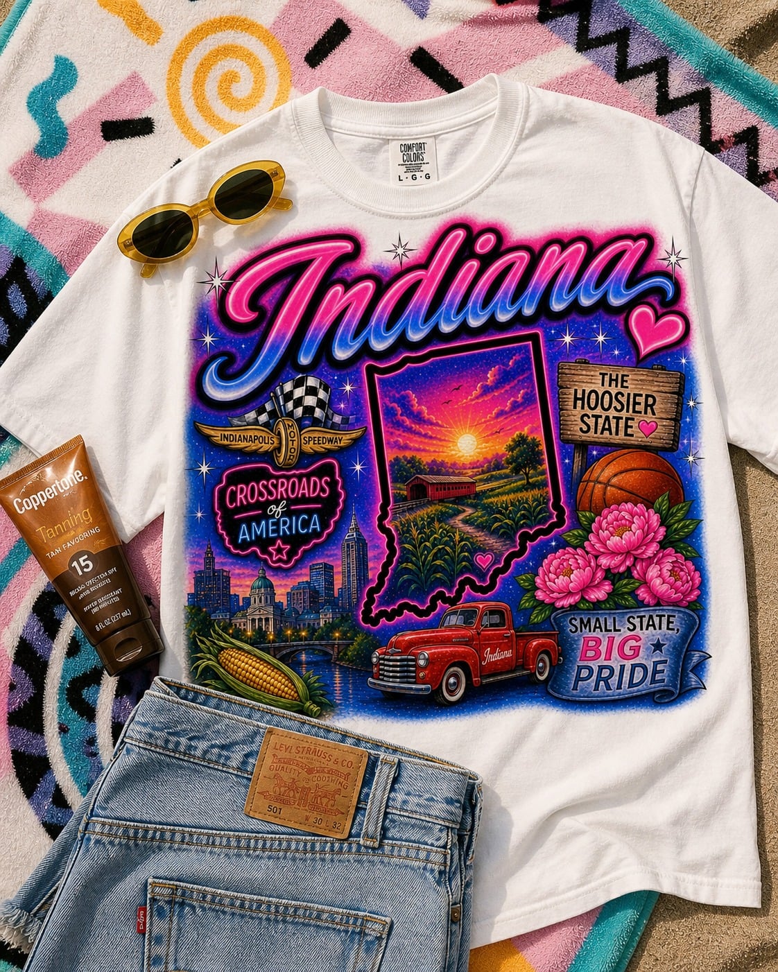Indiana Airbrush Graphic Tee product image 1