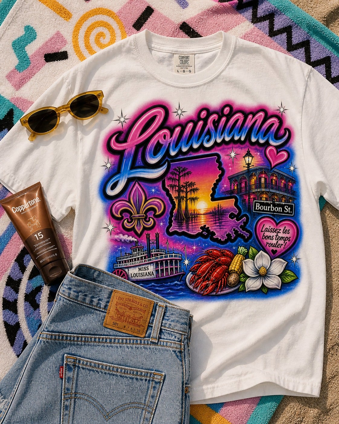 Louisiana Airbrush Graphic Tee product image 1