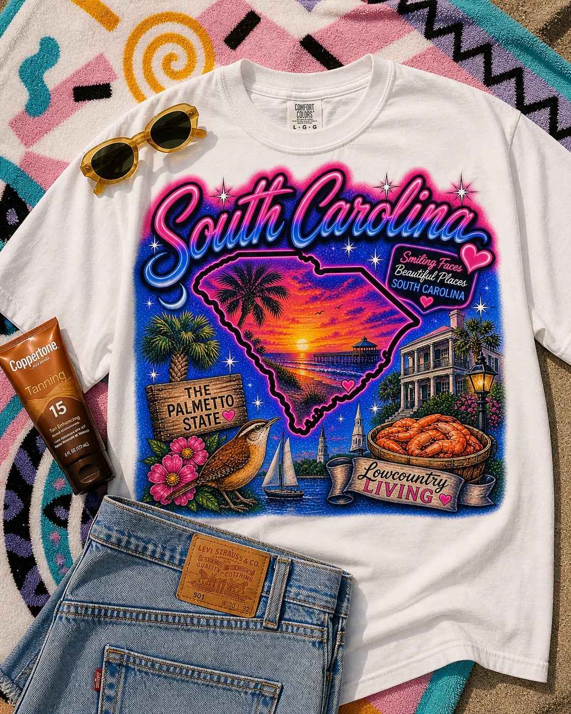 South Carolina Airbrush Graphic Tee product image 1