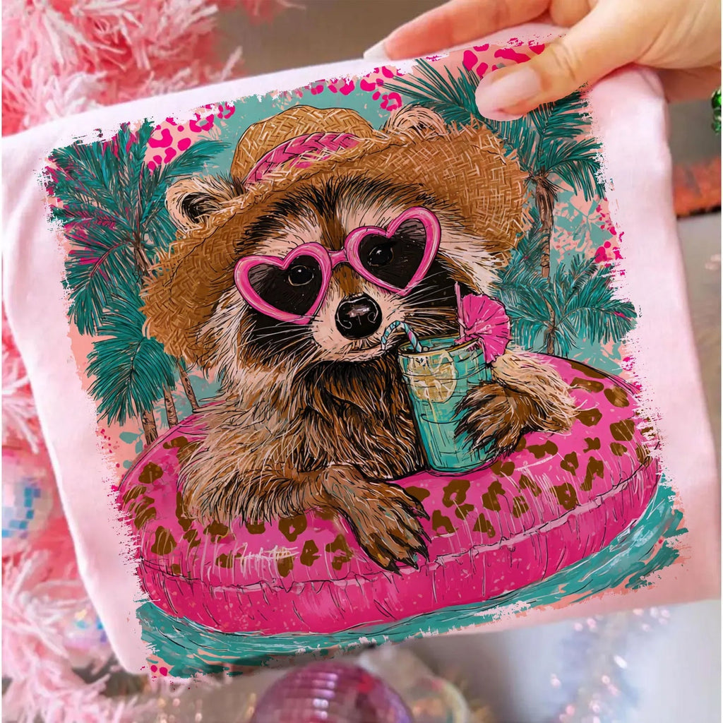 Summer Raccoon Graphic Tee product image 3
