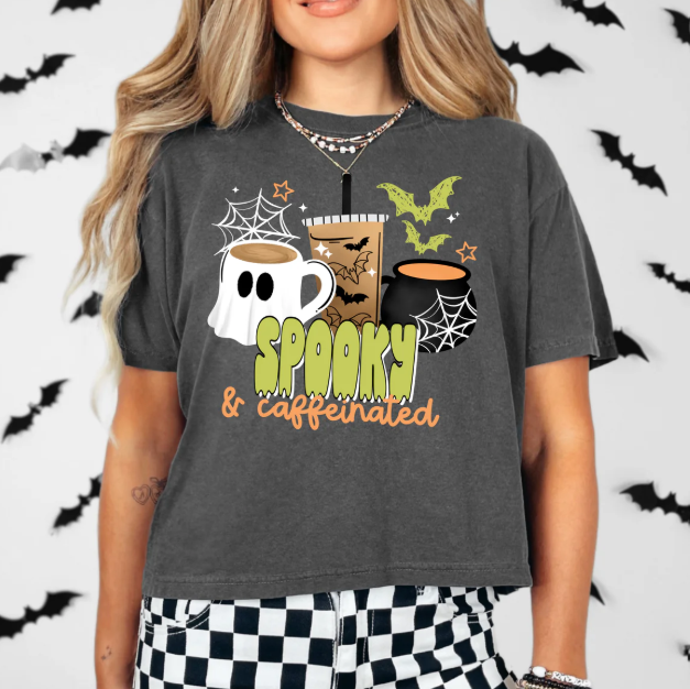 Spooky & Caffeinated Graphic Tee product image 1