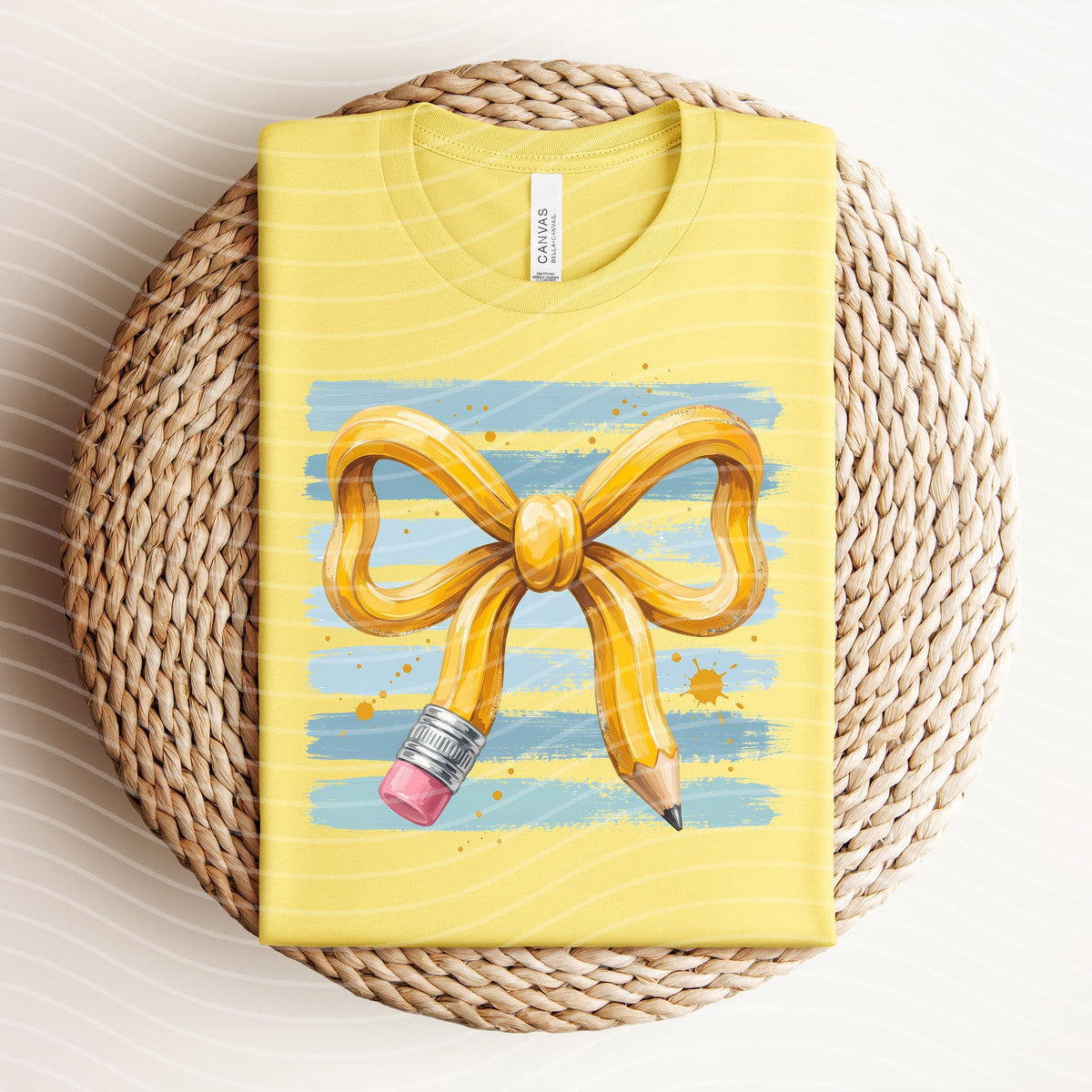 Pencil Bow Stripes Graphic Tee product image 1