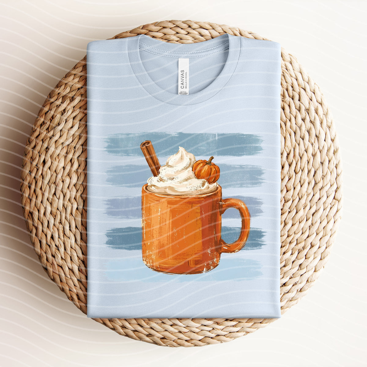 Pumpkin Spice Stripes Graphic Tee product image 1