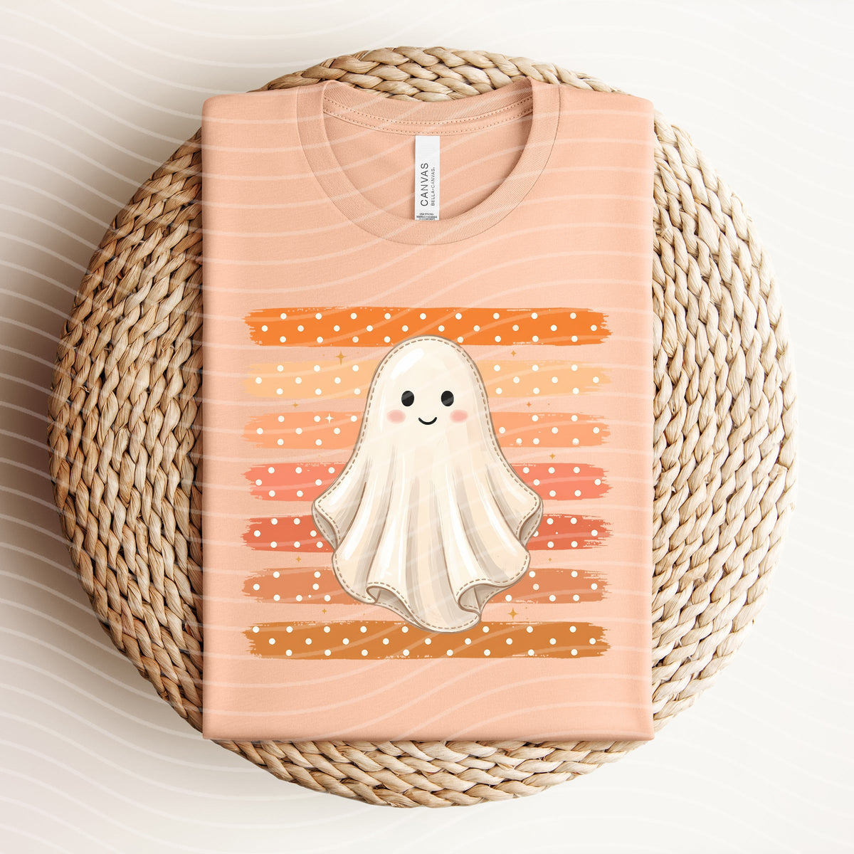 Polka Dot Ghost Stripes Graphic Tee product image 1