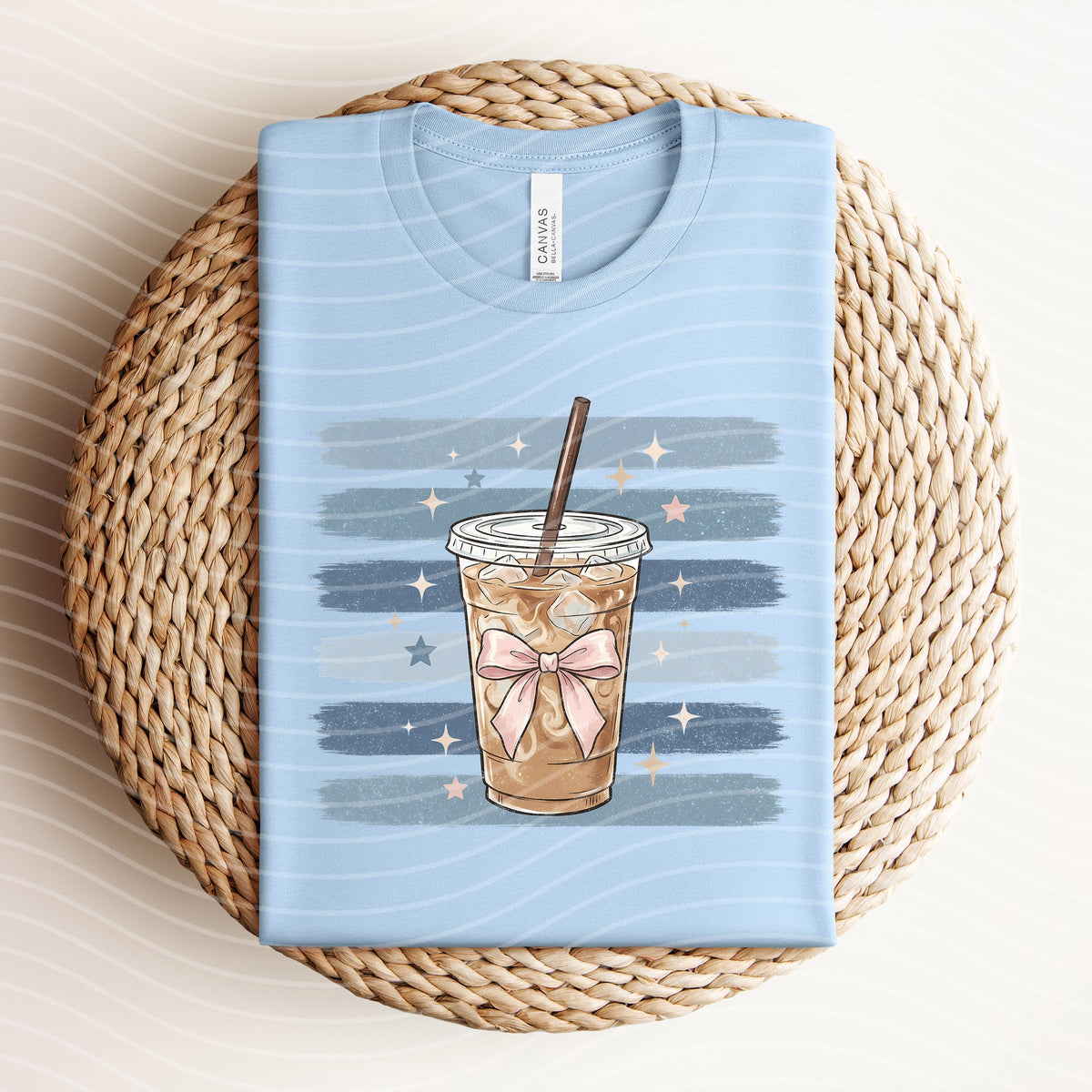 Iced Coffee Stripes Graphic Tee product image 1