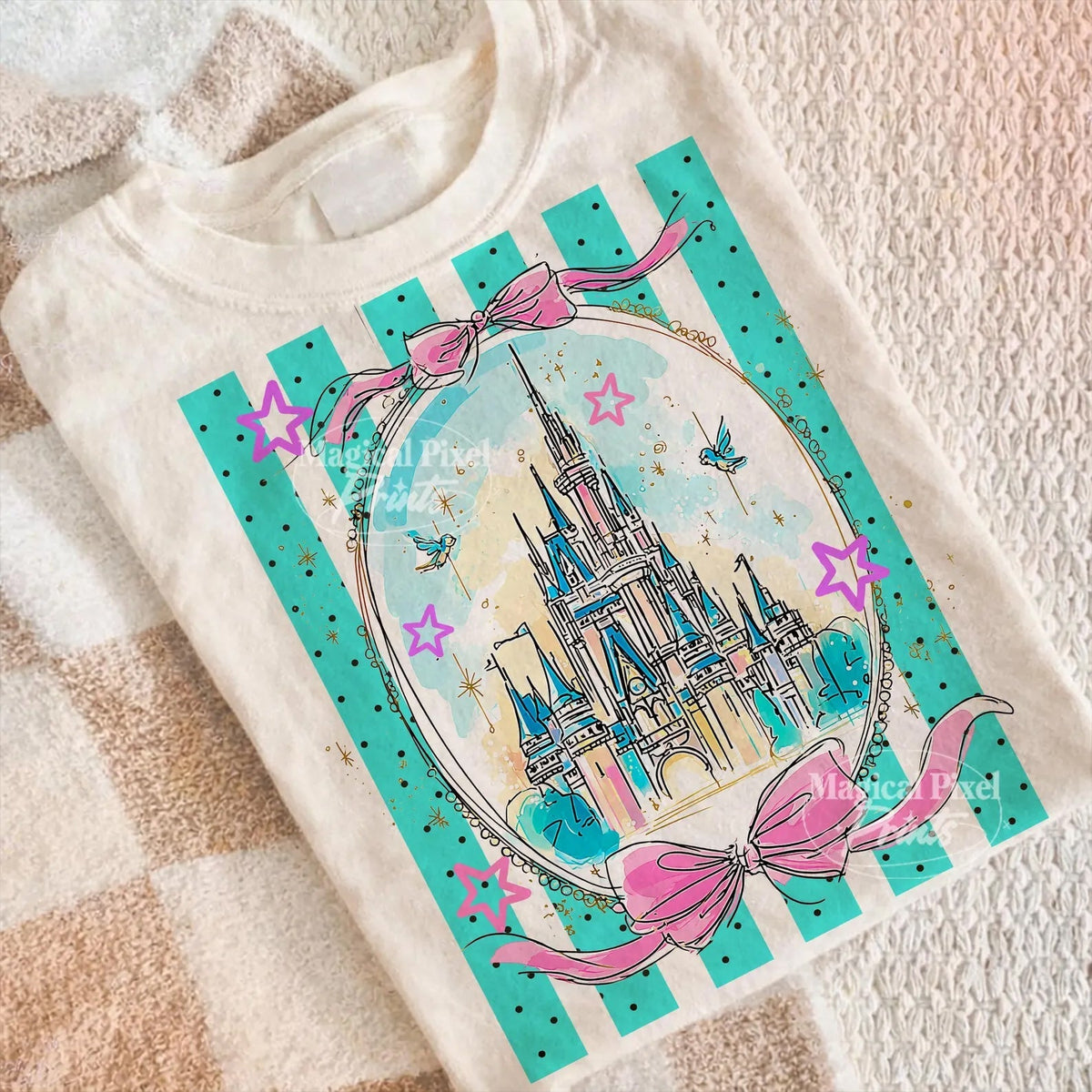 Striped Castle Graphic Tee product image 1