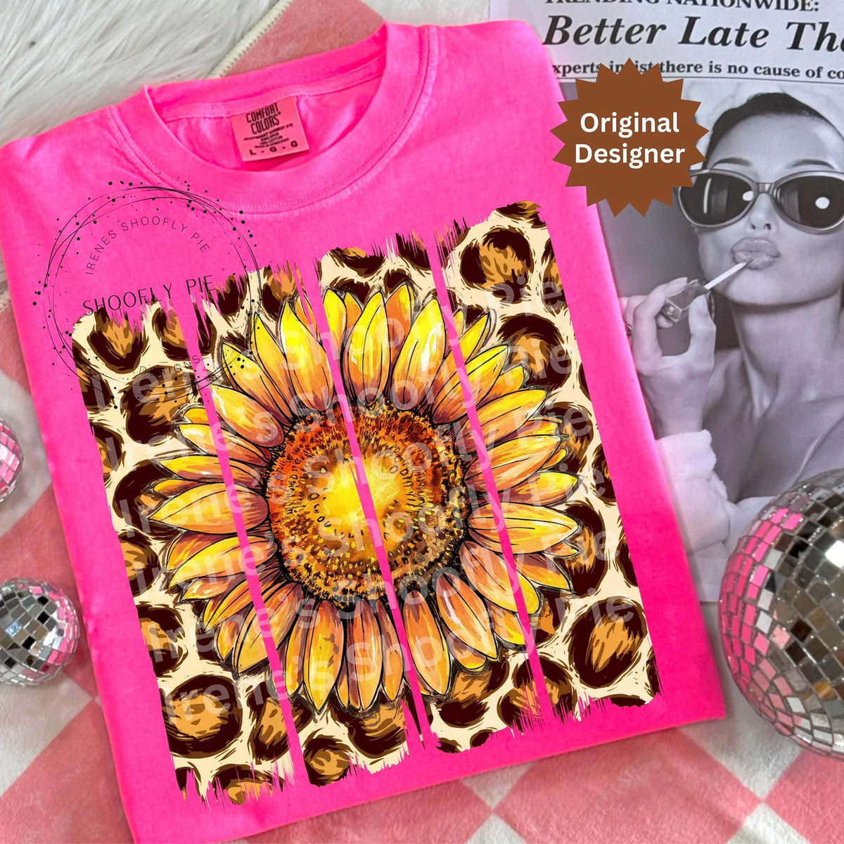 Leopard Sunflower Graphic Tee product image 1