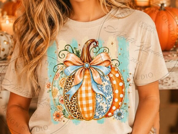 Plaid Pumpkin Graphic Tee product image 1