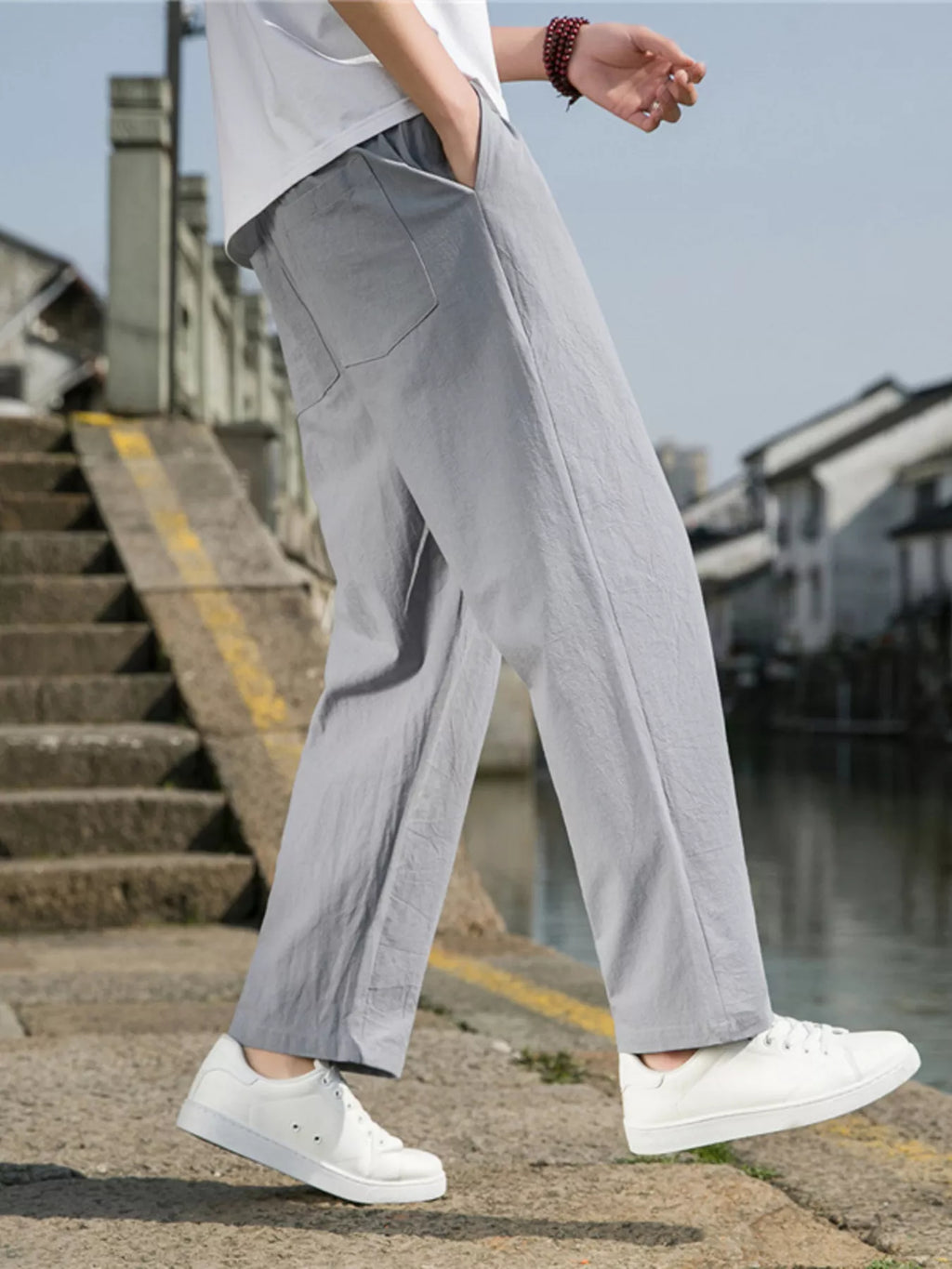 Men's Plus Size Loose Fit Drawstring Casual Pants product image 8