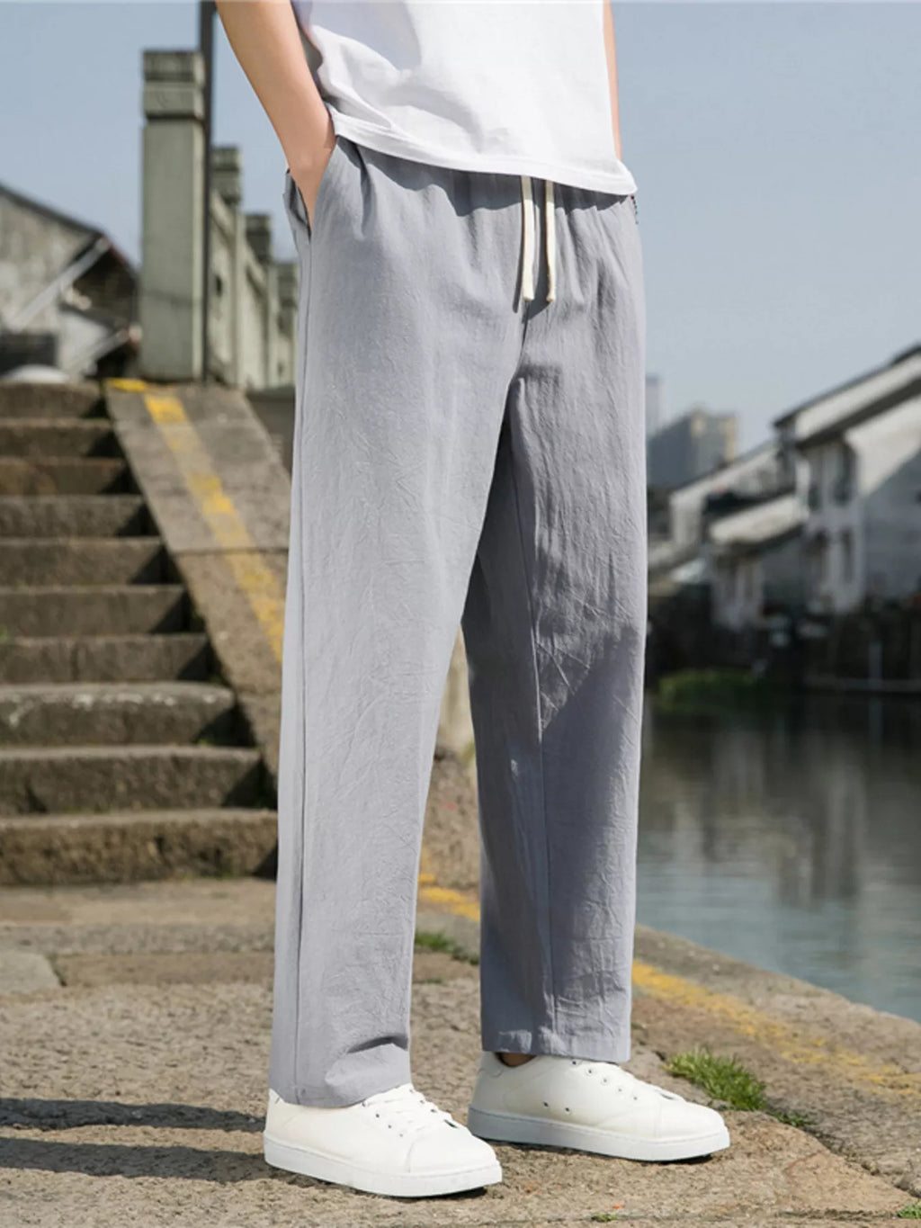 Men's Plus Size Loose Fit Drawstring Casual Pants product image 7