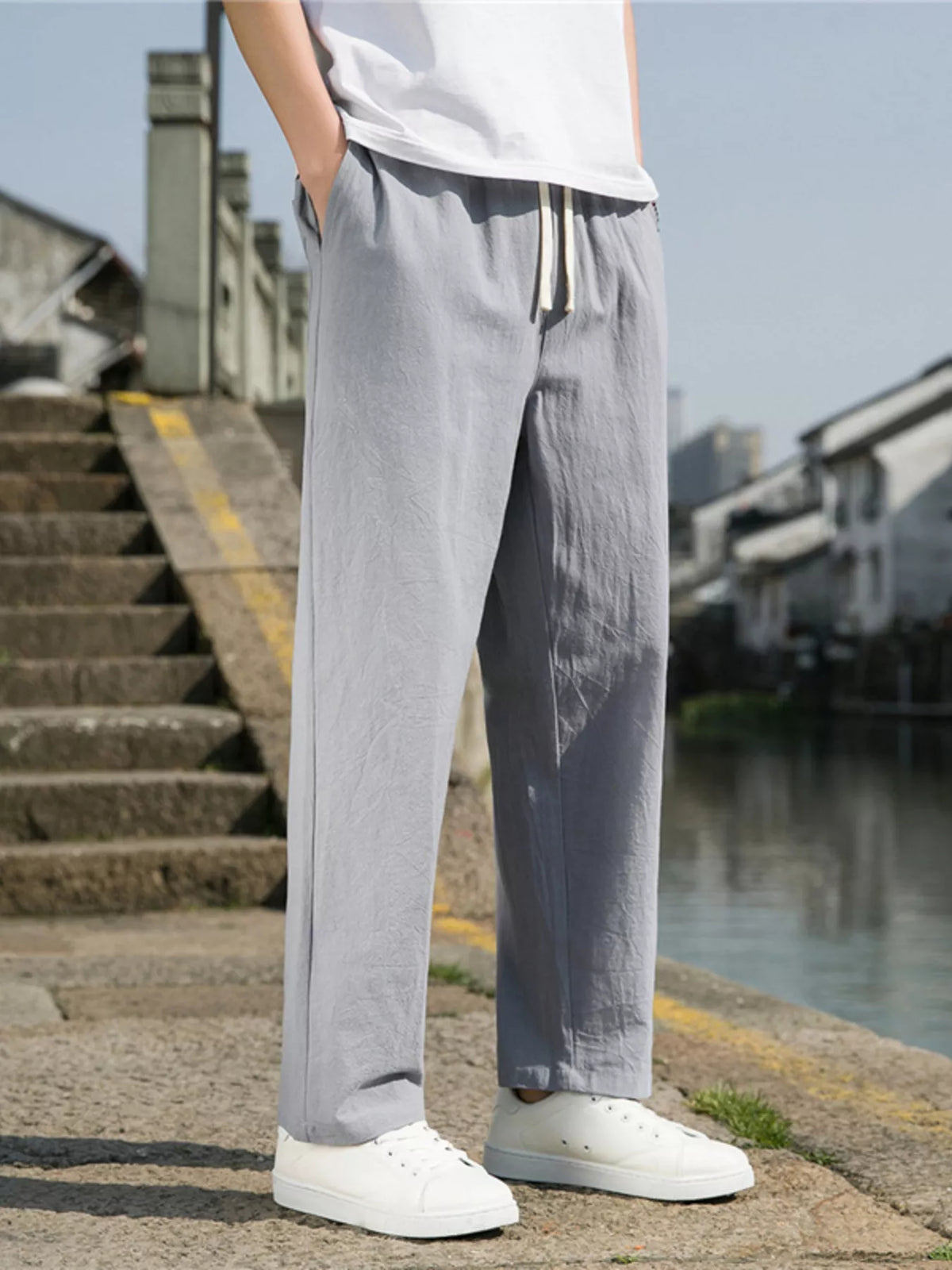 Men's Plus Size Loose Fit Drawstring Casual Pants product image 7