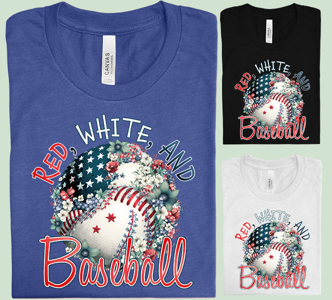Red White and Baseball Graphic Tee product image 2