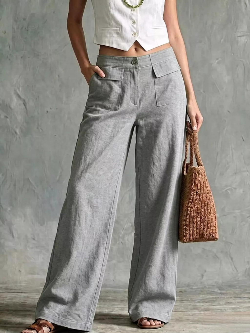 Full Size Wide Leg Pants Plus product image 5