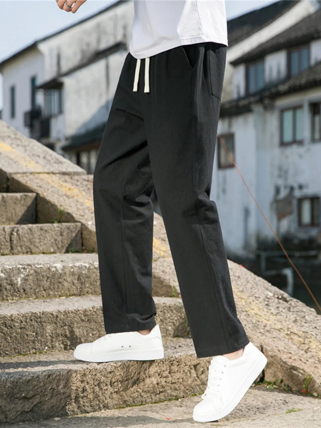 Men's Plus Size Loose Fit Drawstring Casual Pants product image 3