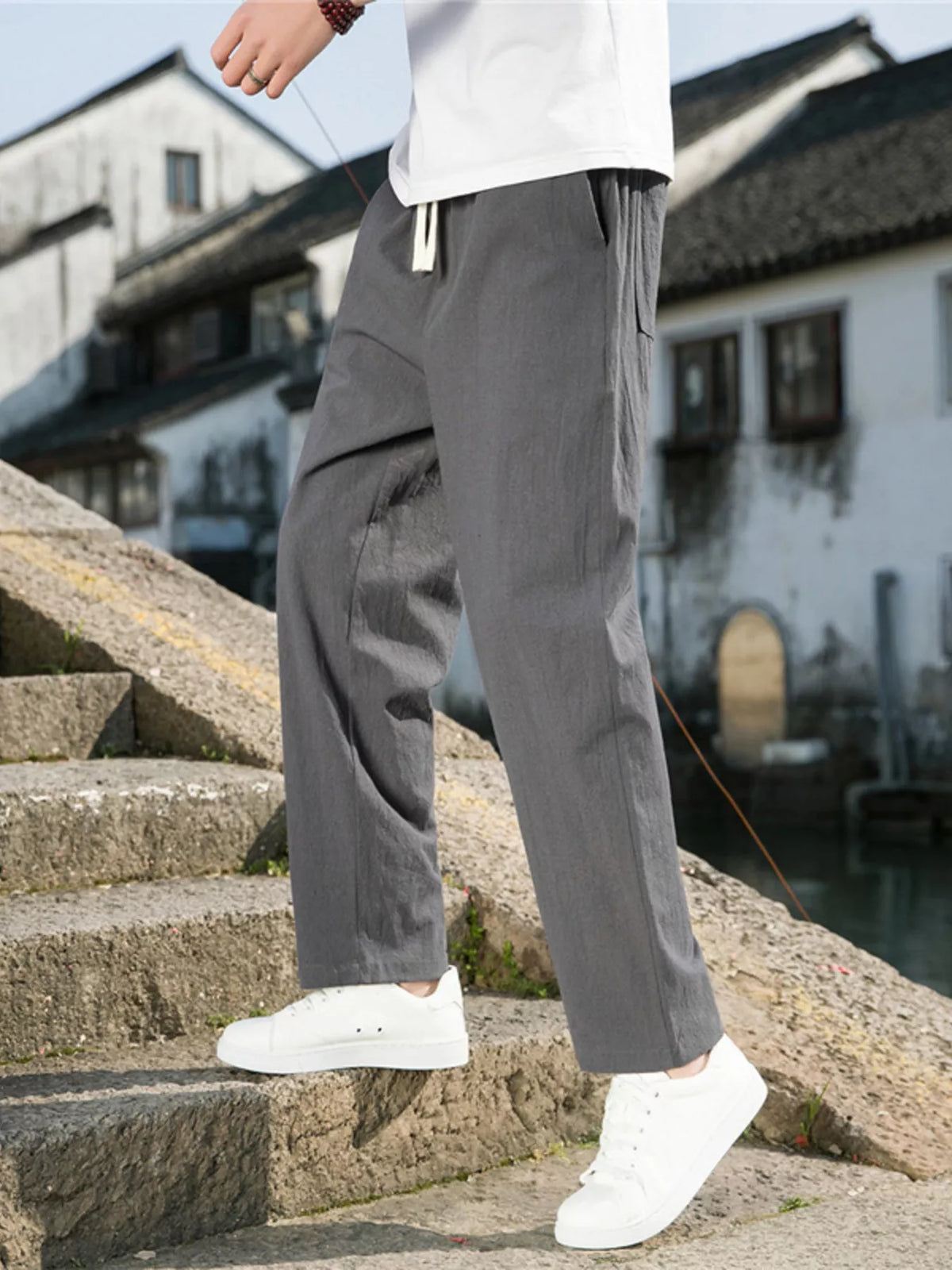 Men's Plus Size Loose Fit Drawstring Casual Pants product image 16