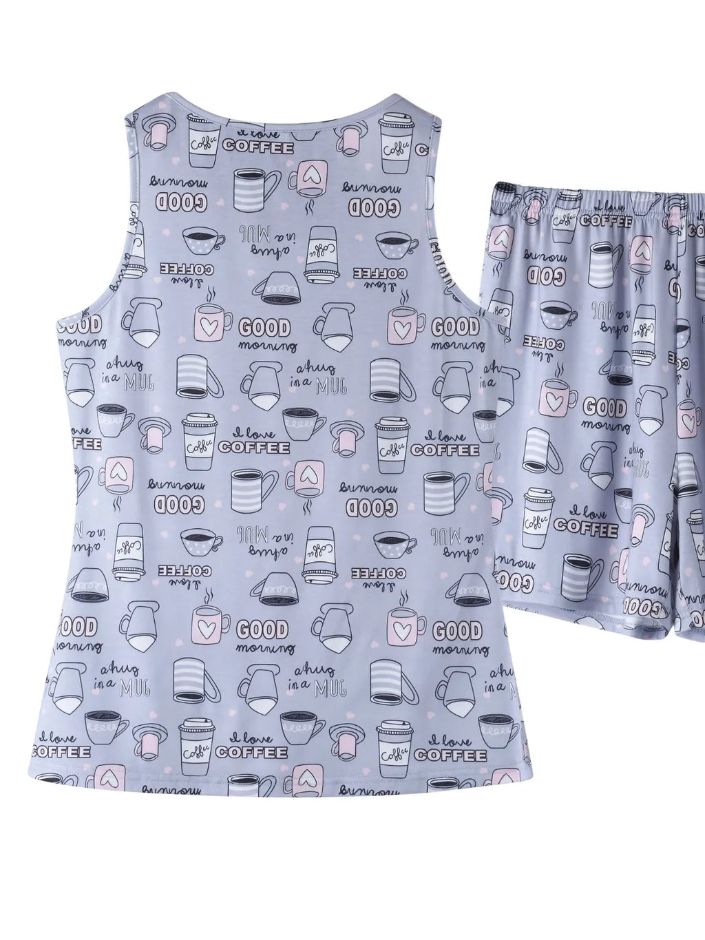 Printed Round Neck Top and Shorts Lounge Set product image 15