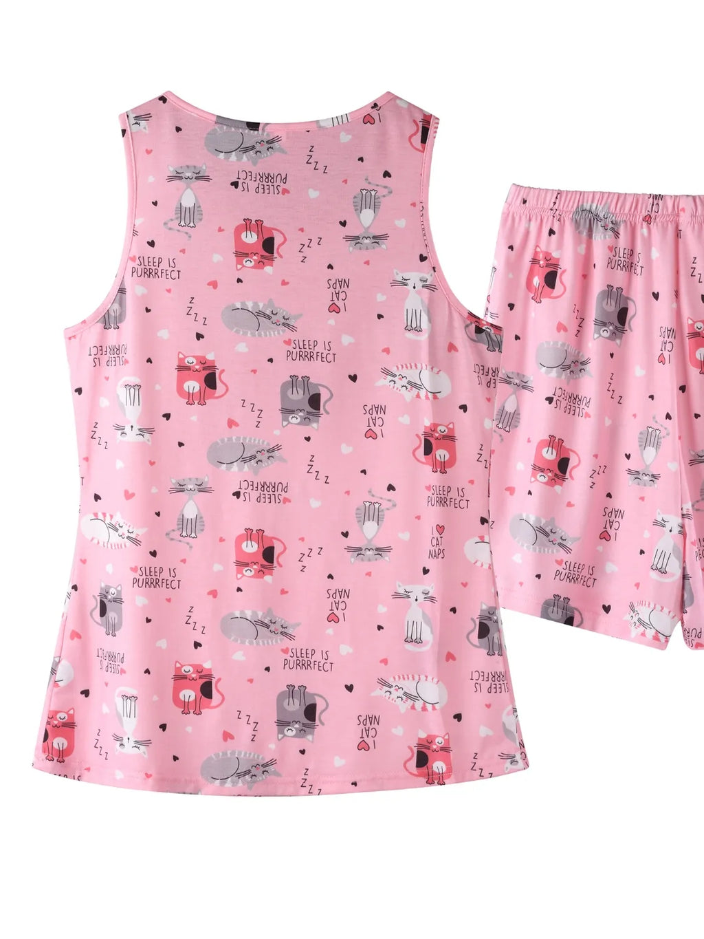 Printed Round Neck Top and Shorts Lounge Set product image 18