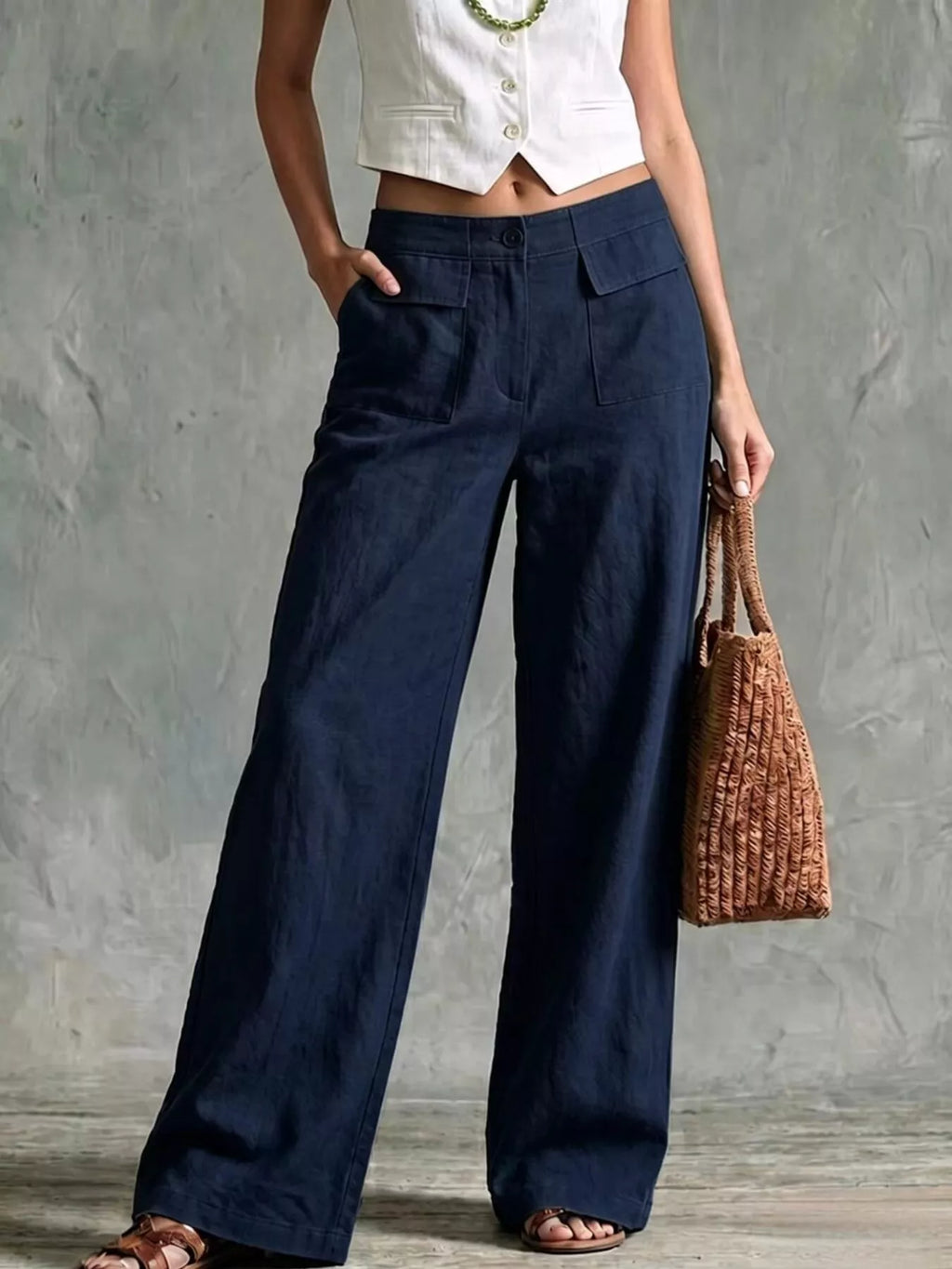 Full Size Wide Leg Pants Plus product image 13