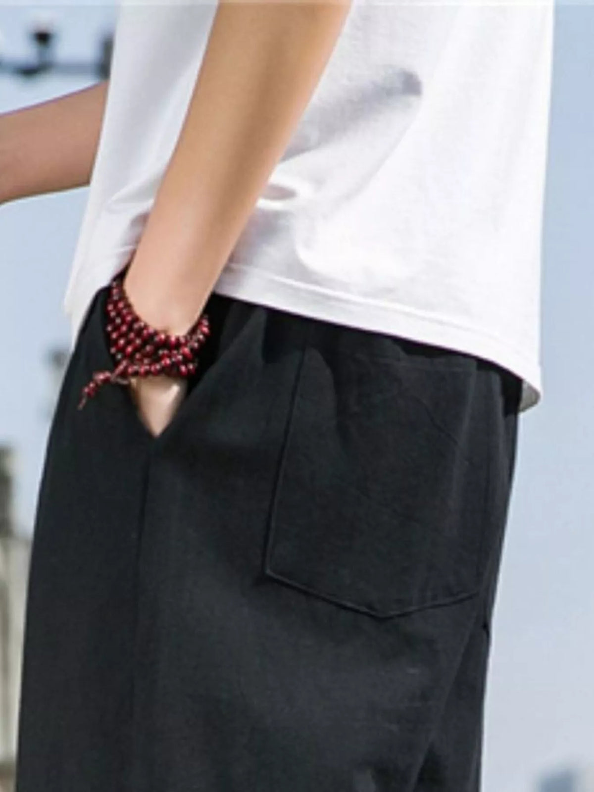 Men's Plus Size Loose Fit Drawstring Casual Pants product image 5