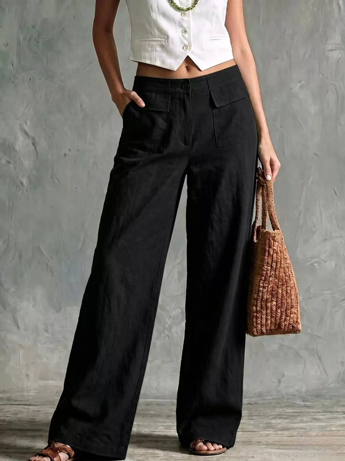 Full Size Wide Leg Pants Plus product image 7