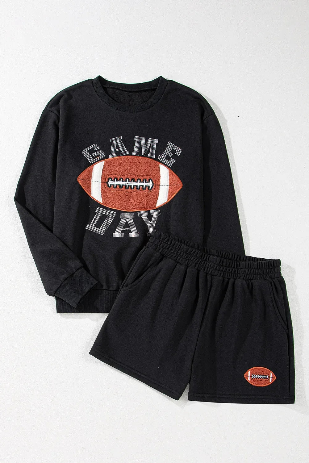 GAME DAY Football Round Neck Long Sleeve Top and Shorts Set product image 2