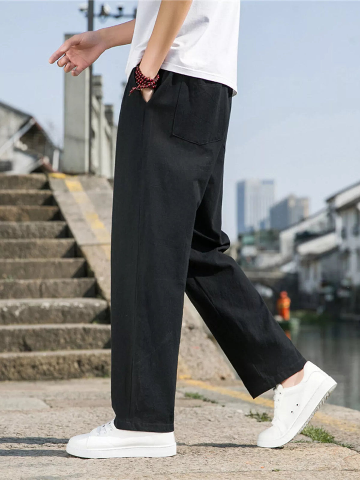 Men's Plus Size Loose Fit Drawstring Casual Pants product image 4