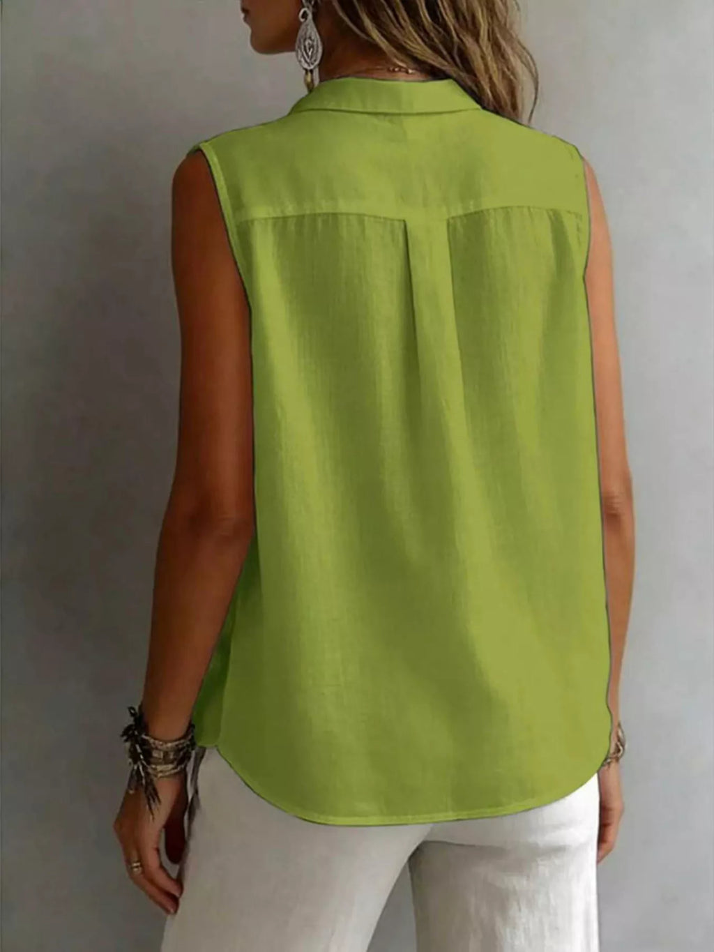 Sleeveless Button-Down Shirt product image 3