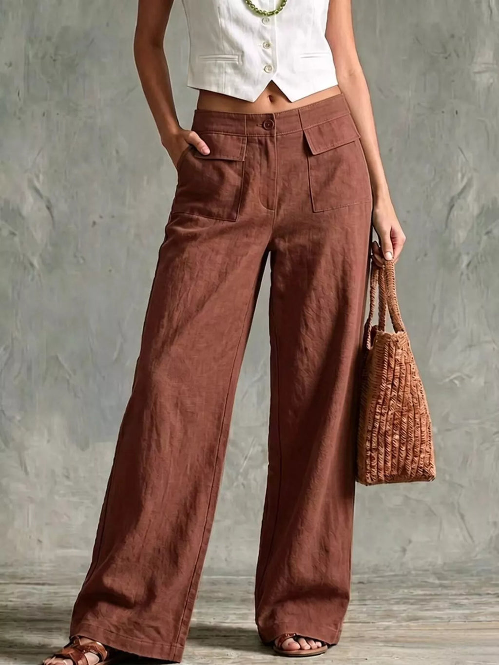 Full Size Wide Leg Pants Plus product image 11