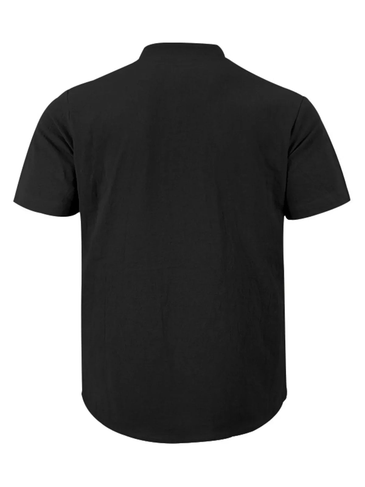 Men's Full Size Casual Linen Blend Short Sleeve Shirt Plus product image 8
