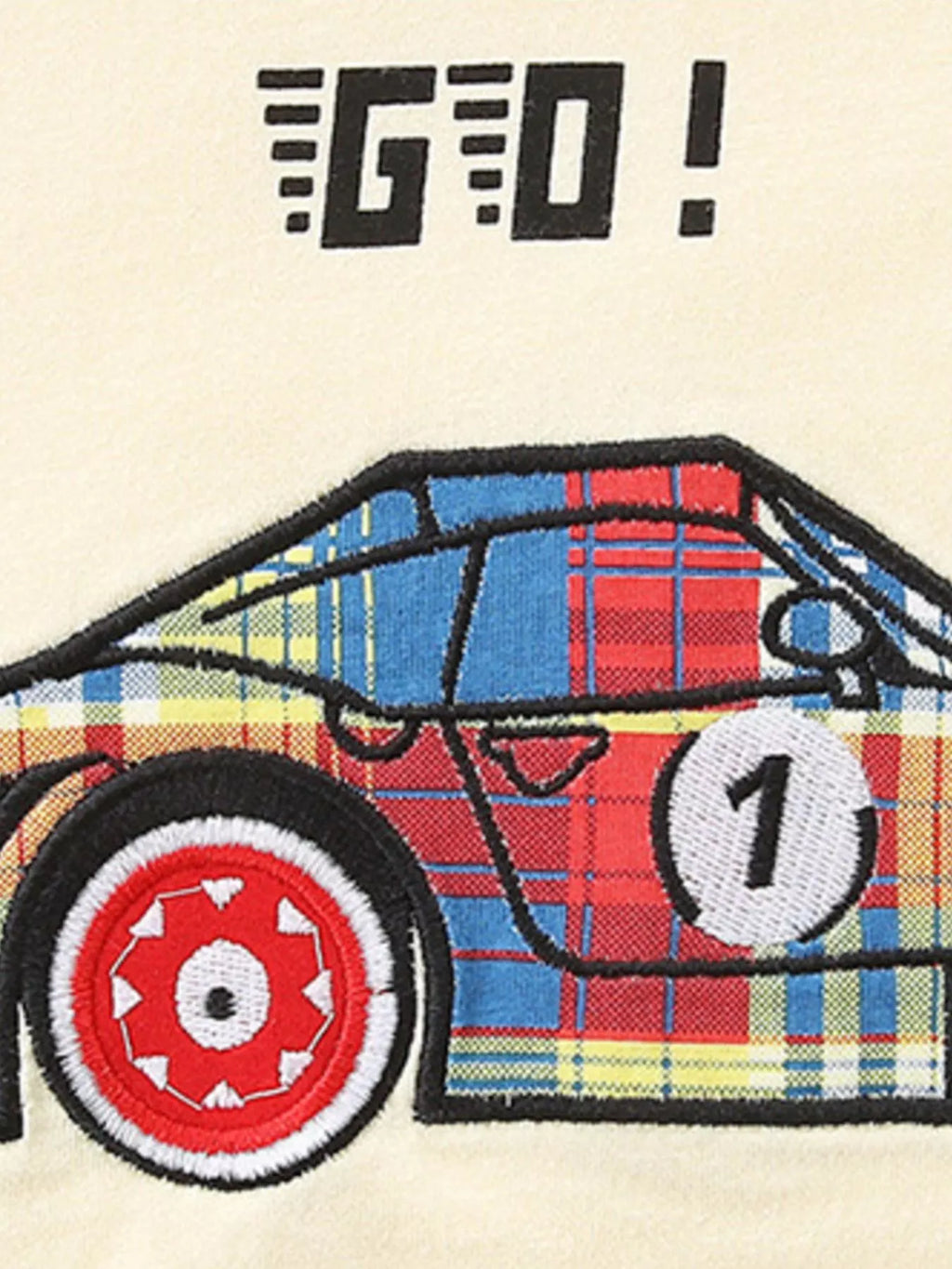 Children's Racing Car Print T-Shirt and Plaid Shorts Set product image 5